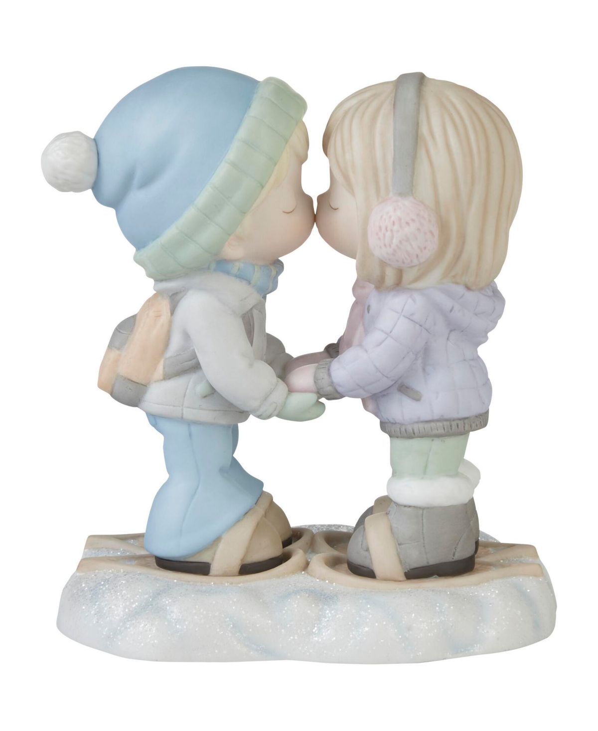 Precious Moments I'm Snow In Love With You Bisque Porcelain Figurine In Multicolored