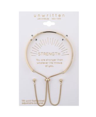 14K Gold Flash Plated 'Strength' Bracelet