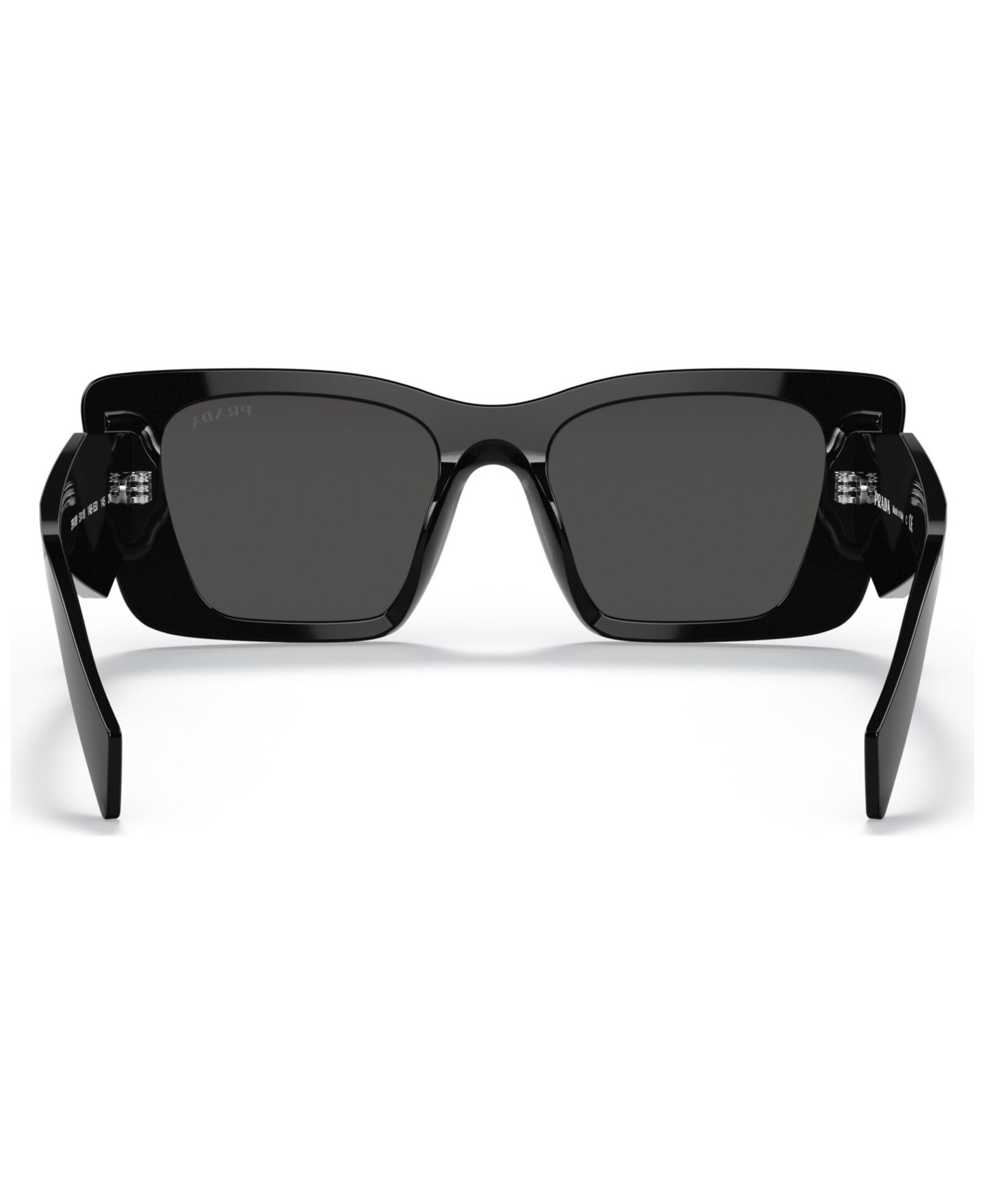 Женские солнцезащитные очки PRADA Symbole Butterfly Sunglasses, PR 08YS, цвет: Чёрный / Тёмный серый — фото 3