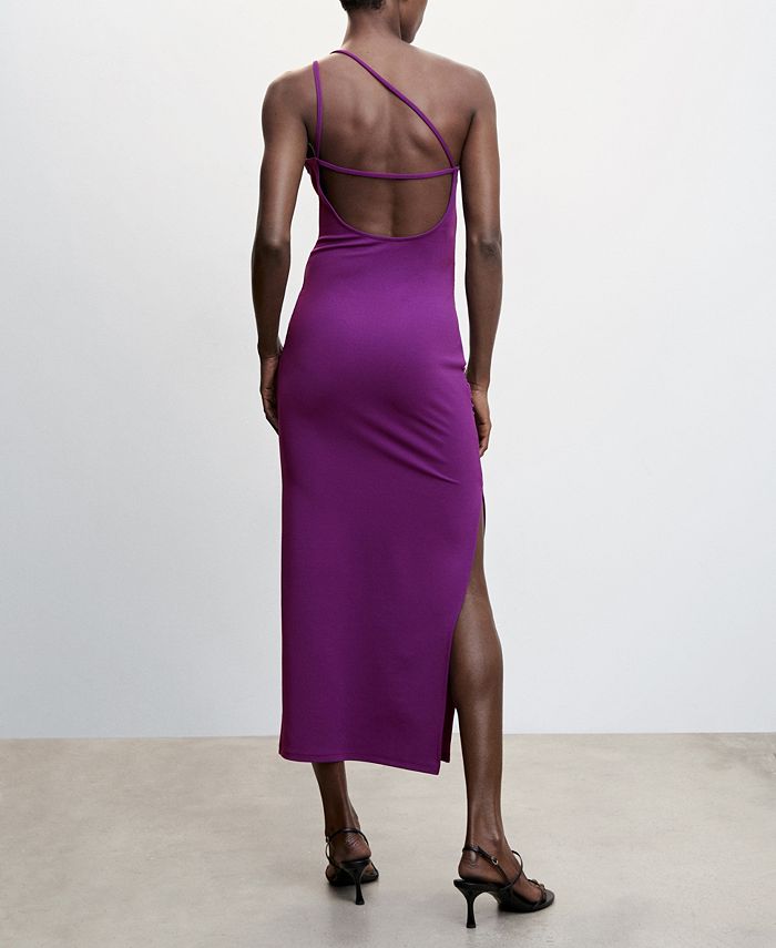 MANGO Women's Asymmetrical Maxi Flower Dress - Macy's