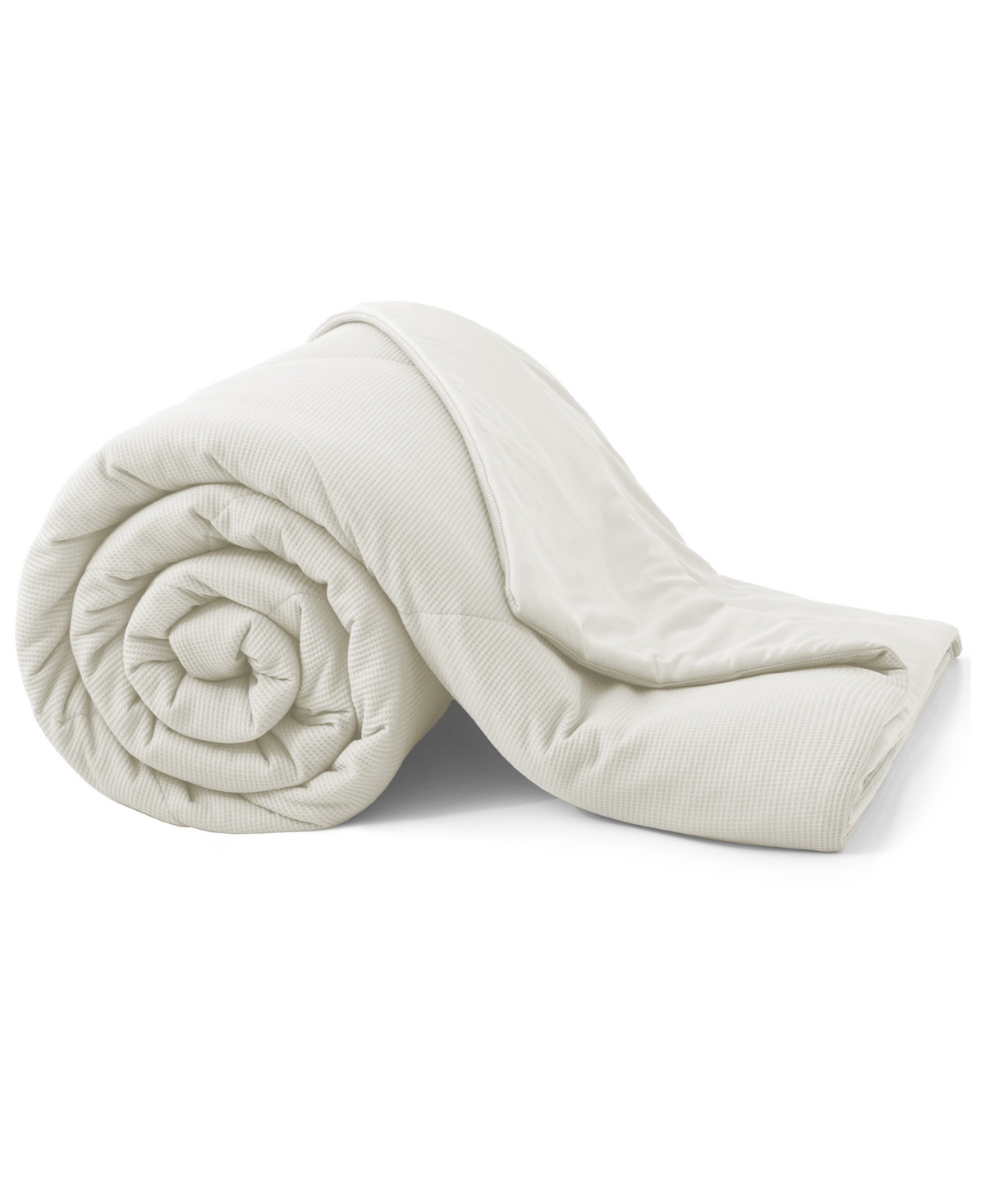 Unikome Year Ultra Soft Round Reversible Cooling Blanket With Waffle Design, Full/queen In Cream