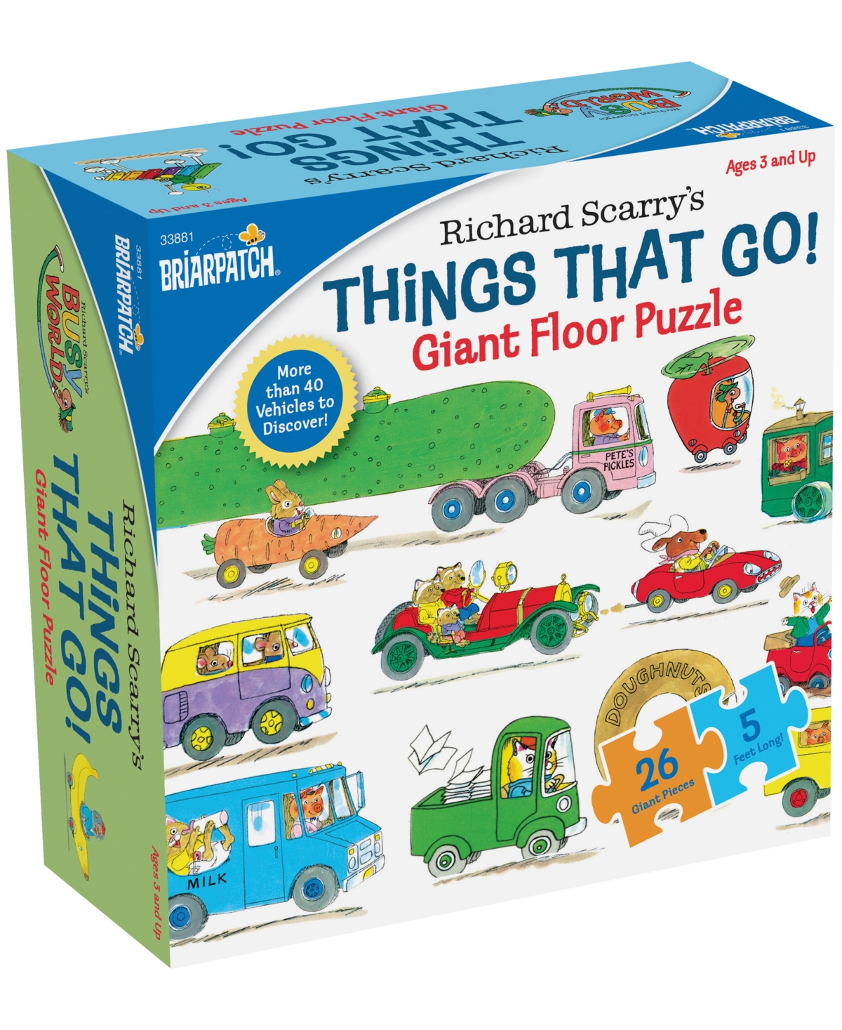 University Games Babies' Briarpatch Richard Scarry's Things That Go Giant Floor Puzzle, 26 Pieces In No Color