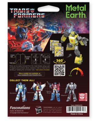 Fascinations Metal Earth 3D Metal Model Kit Transformers Color Bumblebee