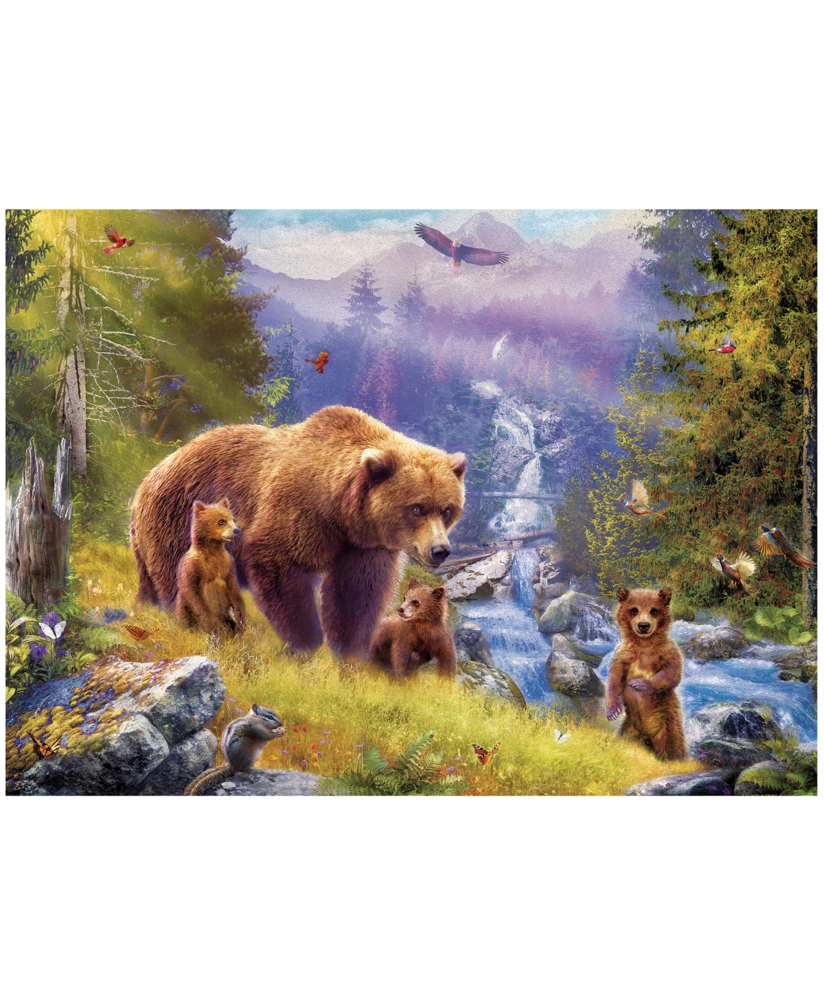 University Games Kids' Eurographics Incorporated Jan Patrik Grizzly Cubs Large Pieces Family Puzzle, 500 Pieces In No Color