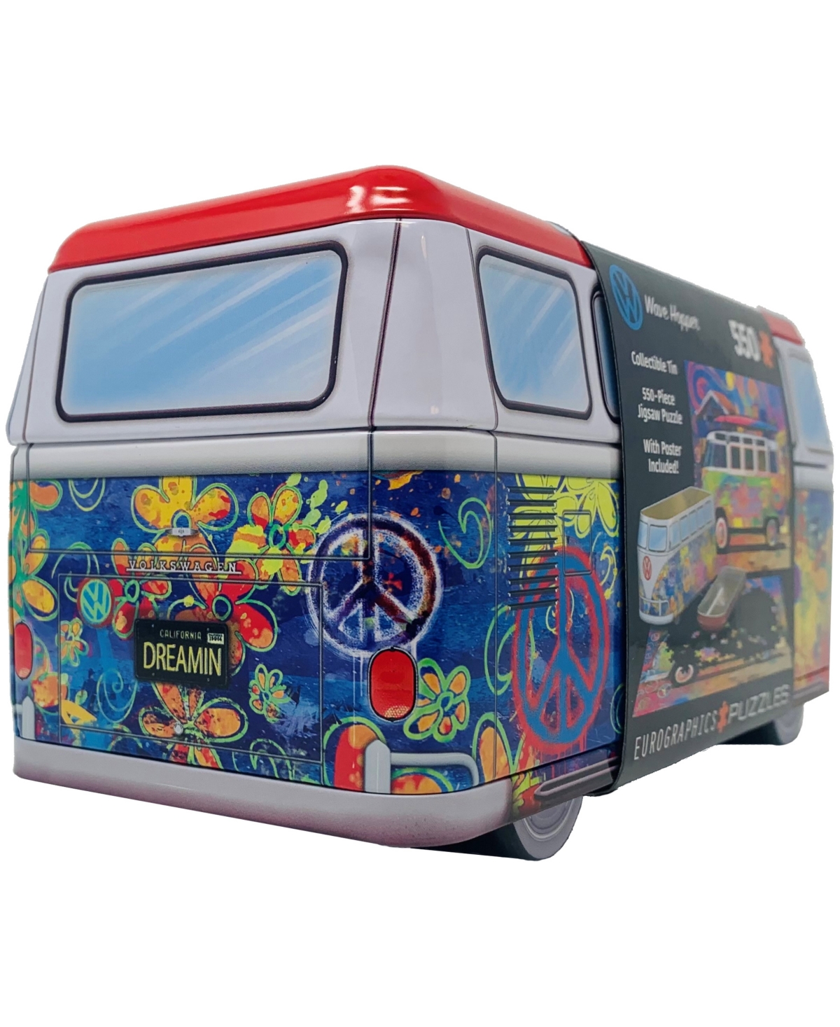 University Games Incorporated Volkswagen Wave Hopper Collectible Bus-shaped Tin Puzzle, 550 Pieces In No Color