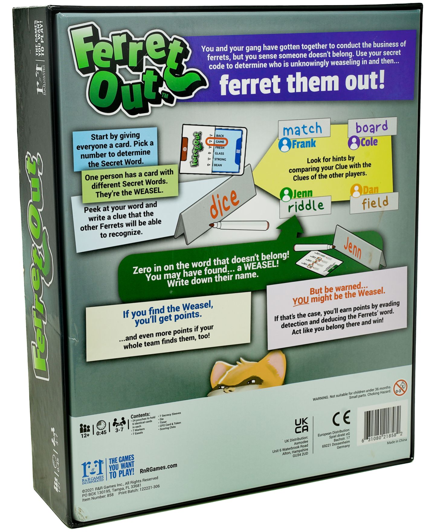 Детская настольная игра University Games Ferret Out Board Game, от 12 лет — фото 2