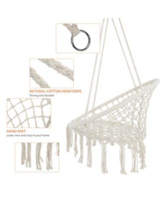 Macrame Hammock Swing Chair (330 lbs)