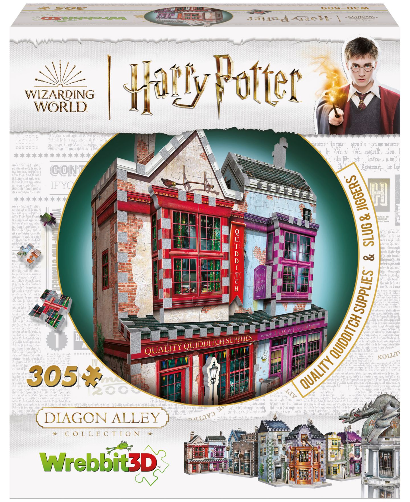 Детская игрушка University Games Harry Potter Diagon Alley 1175-Piece 3D Puzzle Collection, Ages 12+ — фото 2
