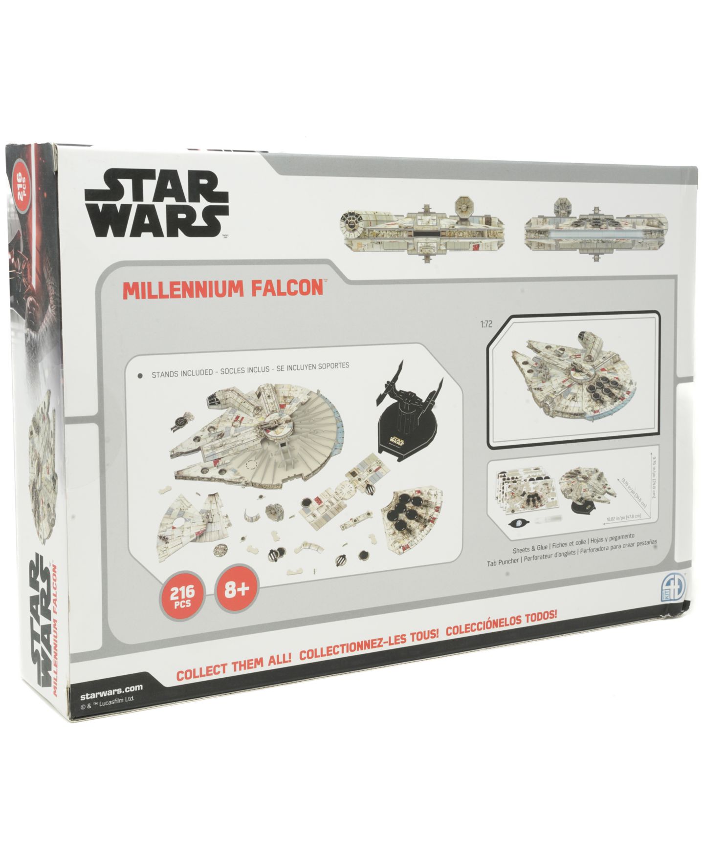 Детский пазл 4D Cityscape Star Wars Millennium Falcon 3D Puzzle, 216 Pieces, Ages 8+ — фото 2