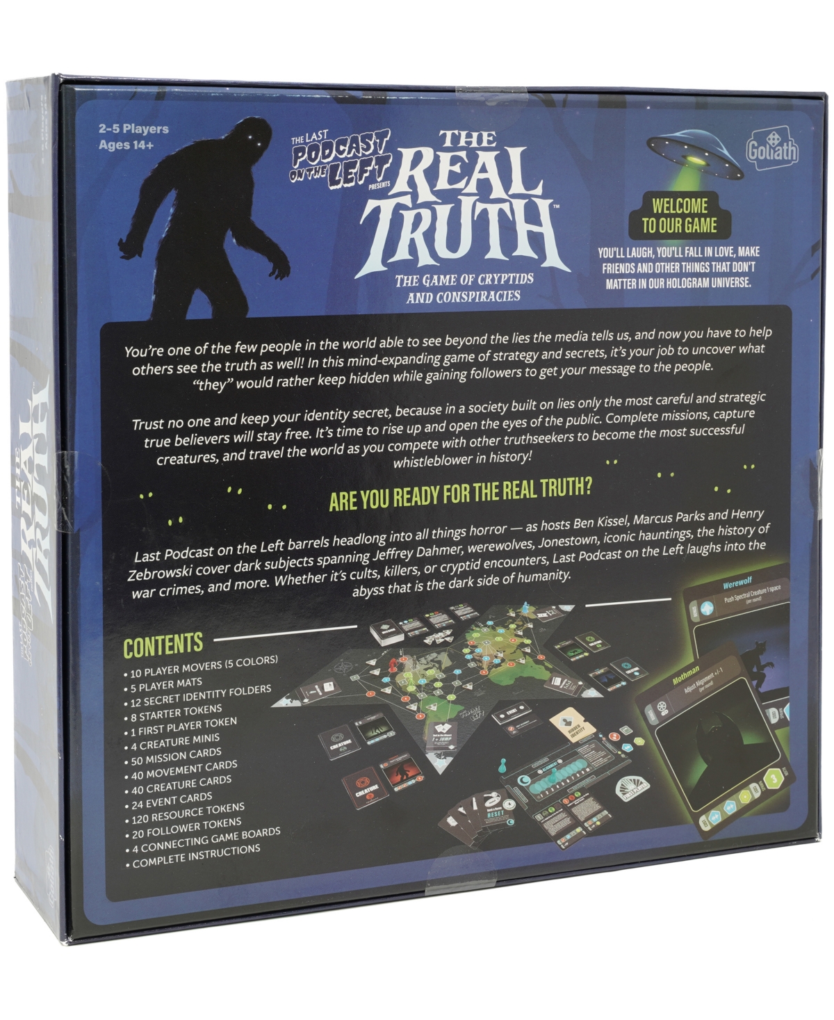Shop University Games Goliath The Last Podcast On The Left Presents The Real Truth The Strategy Game Of Creatures, Cryptid In No Color