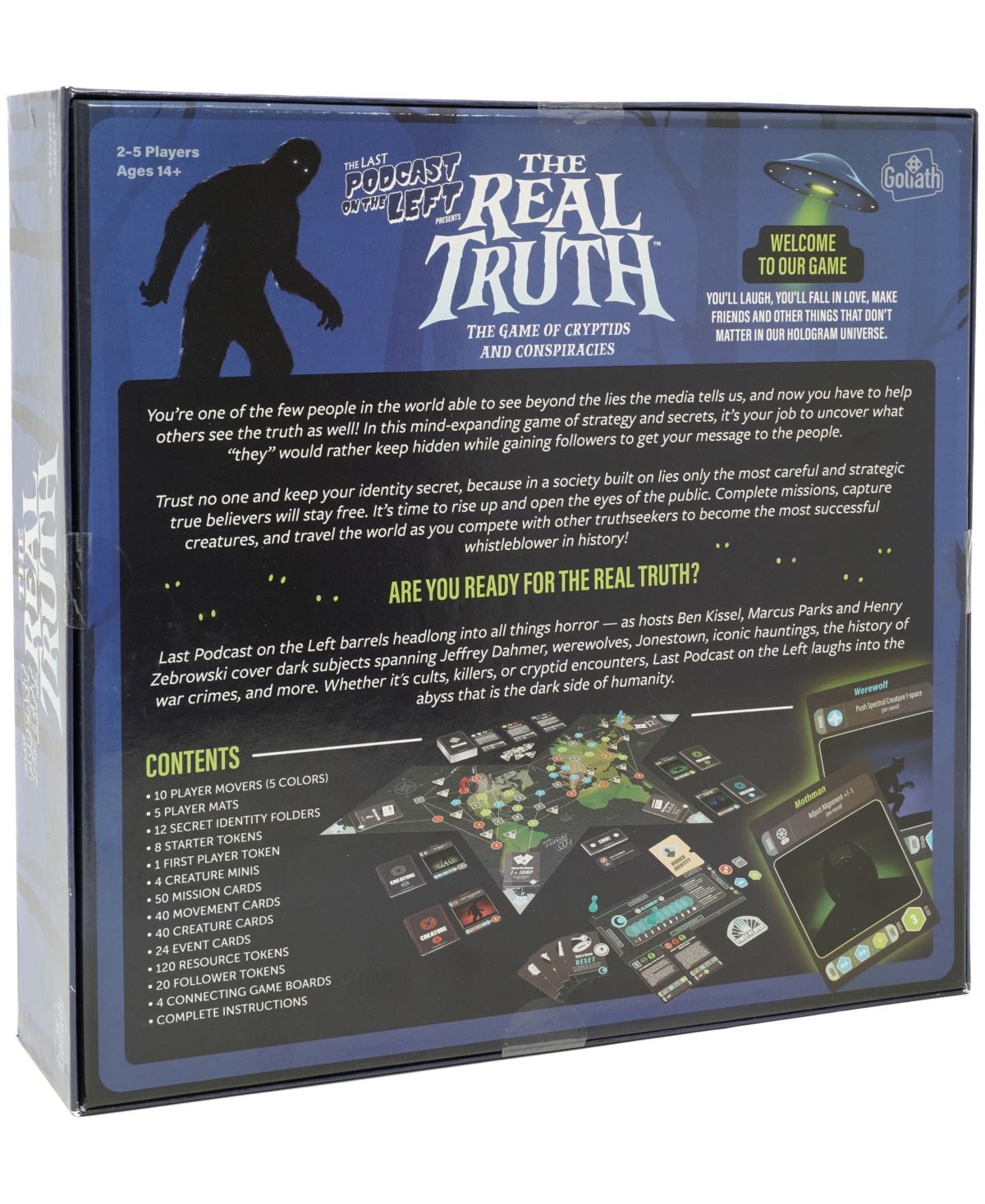 University Games Goliath The Last Podcast On The Left Presents The Real Truth The Strategy Game Of Creatures, Cryptid In No Color