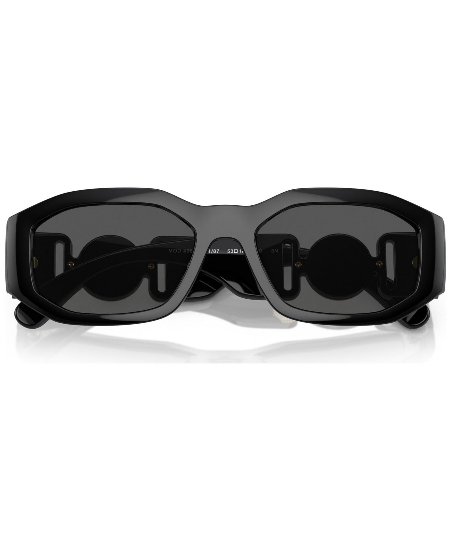 Солнцезащитные очки Versace Unisex Biggie Sunglasses, VE4361, цвет: Чёрный золотой / Серый — фото 5