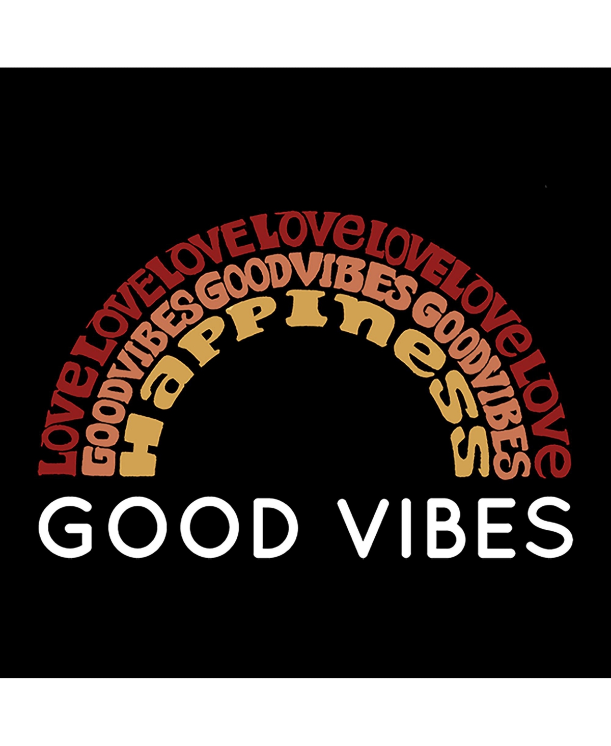Big Girl's Word Art Long Sleeve T-Shirt - Good Vibes