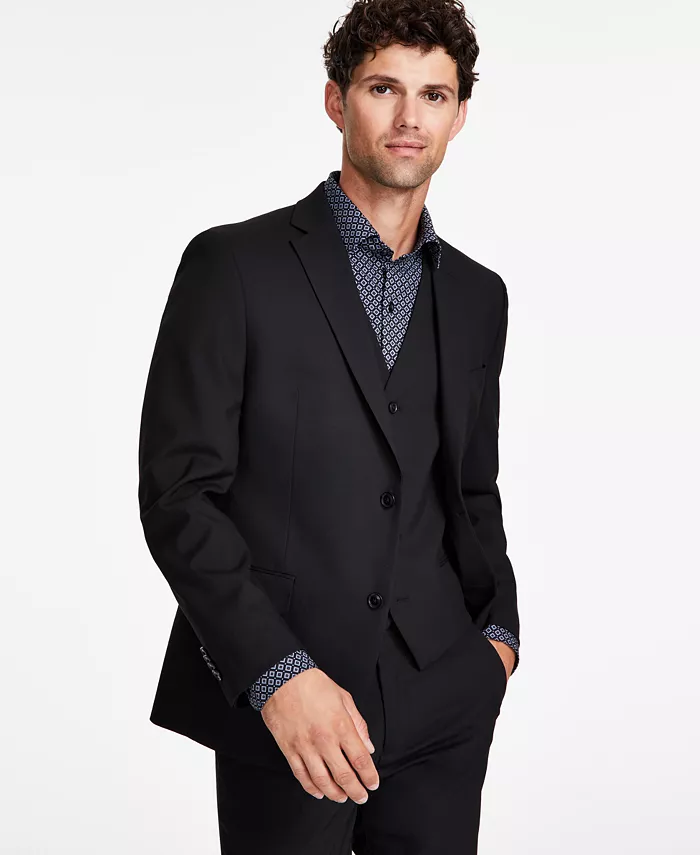 Men's Slim-Fit Stretch Solid Suit Jacket