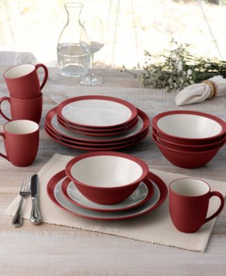Colorwave Curve 16 Pc. Dinnerware Set, Service for 4