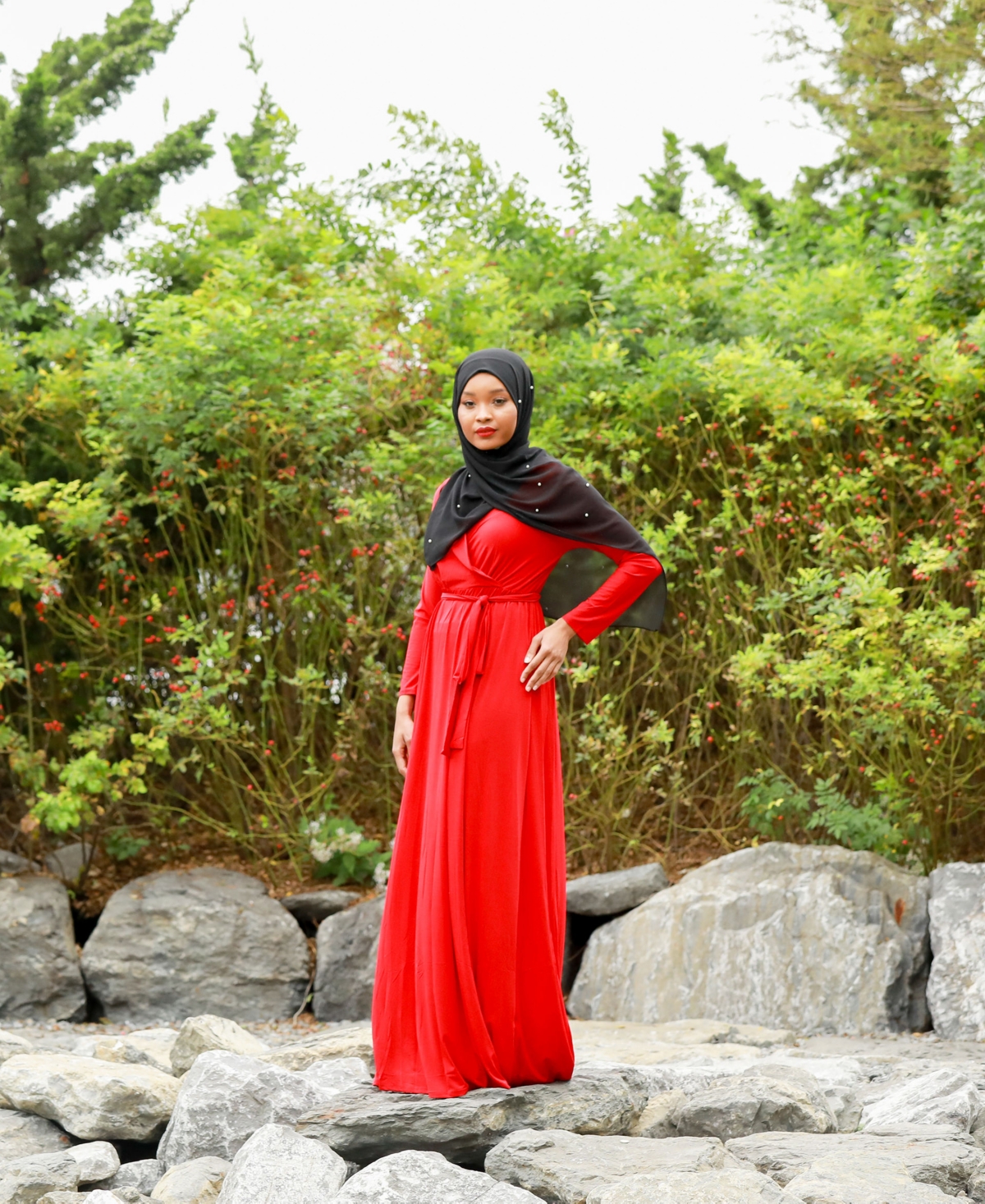 Shop Urban Modesty Women's Damask-print Chiffon Hijab In Black