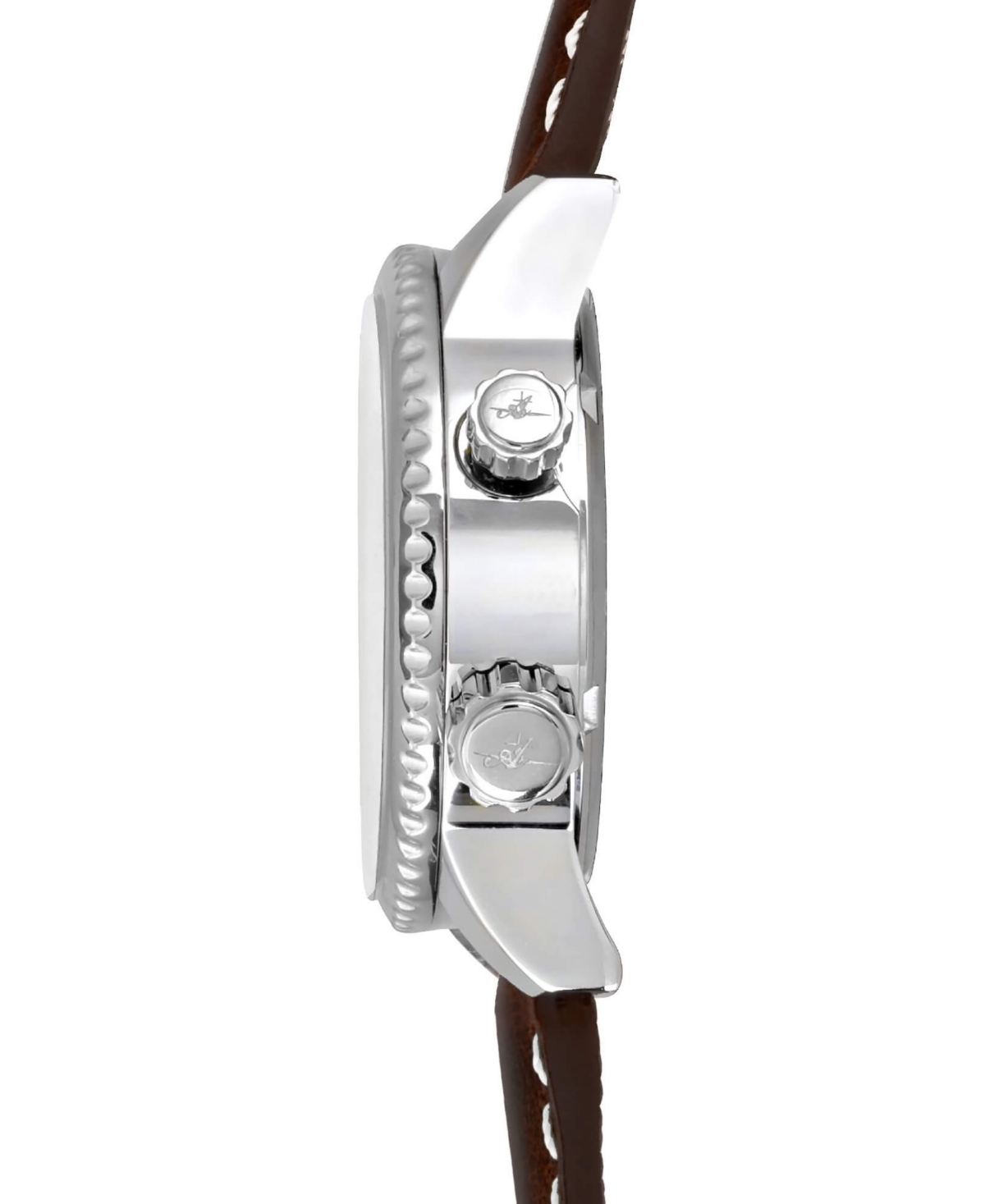 Abingdon Co. Women's Swiss Wasp Tribute Tri-time Chestnut Leather Strap Watch 33mm In White