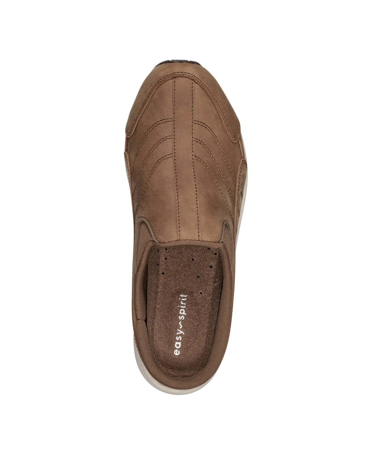 Shop Easy Spirit Women's Travel Time Slip-on Walking Mules In Brown Leather
