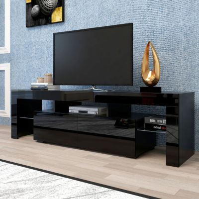 Streamdale Modern TV Stand, 20S LED TV Stand with Remote Control Lights