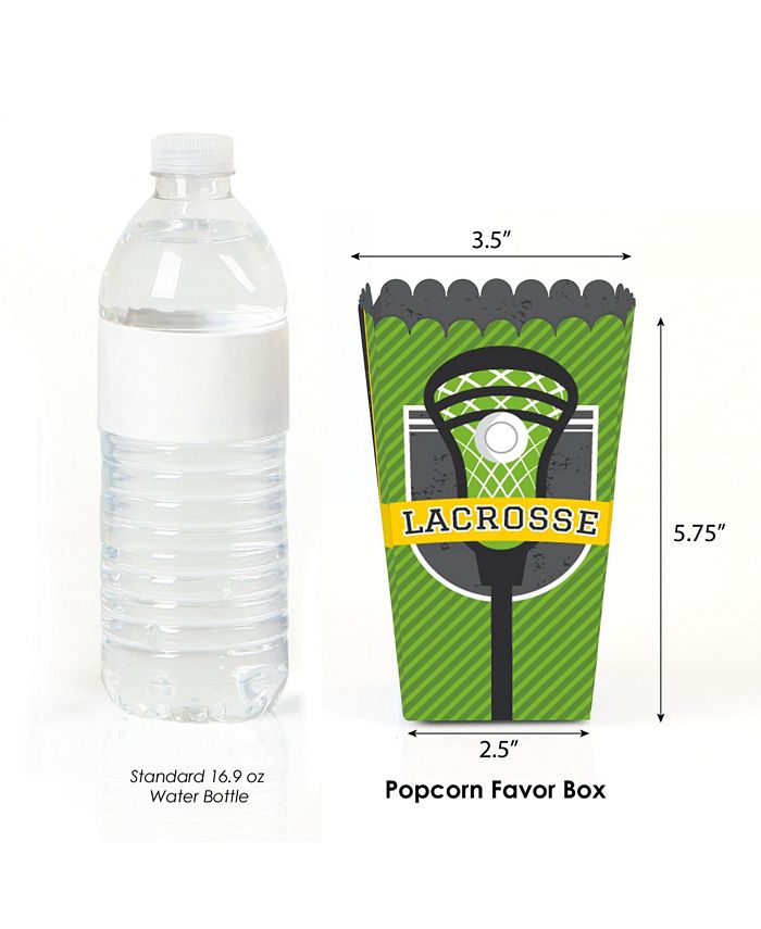 Big Dot of Happiness Lax to the Max Lacrosse Party Favor Popcorn Treat