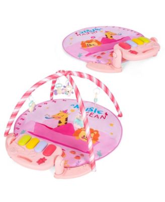 Baby Gym Baby Play Mat Piano Gym w/ 5 Hanging Sensory Toys