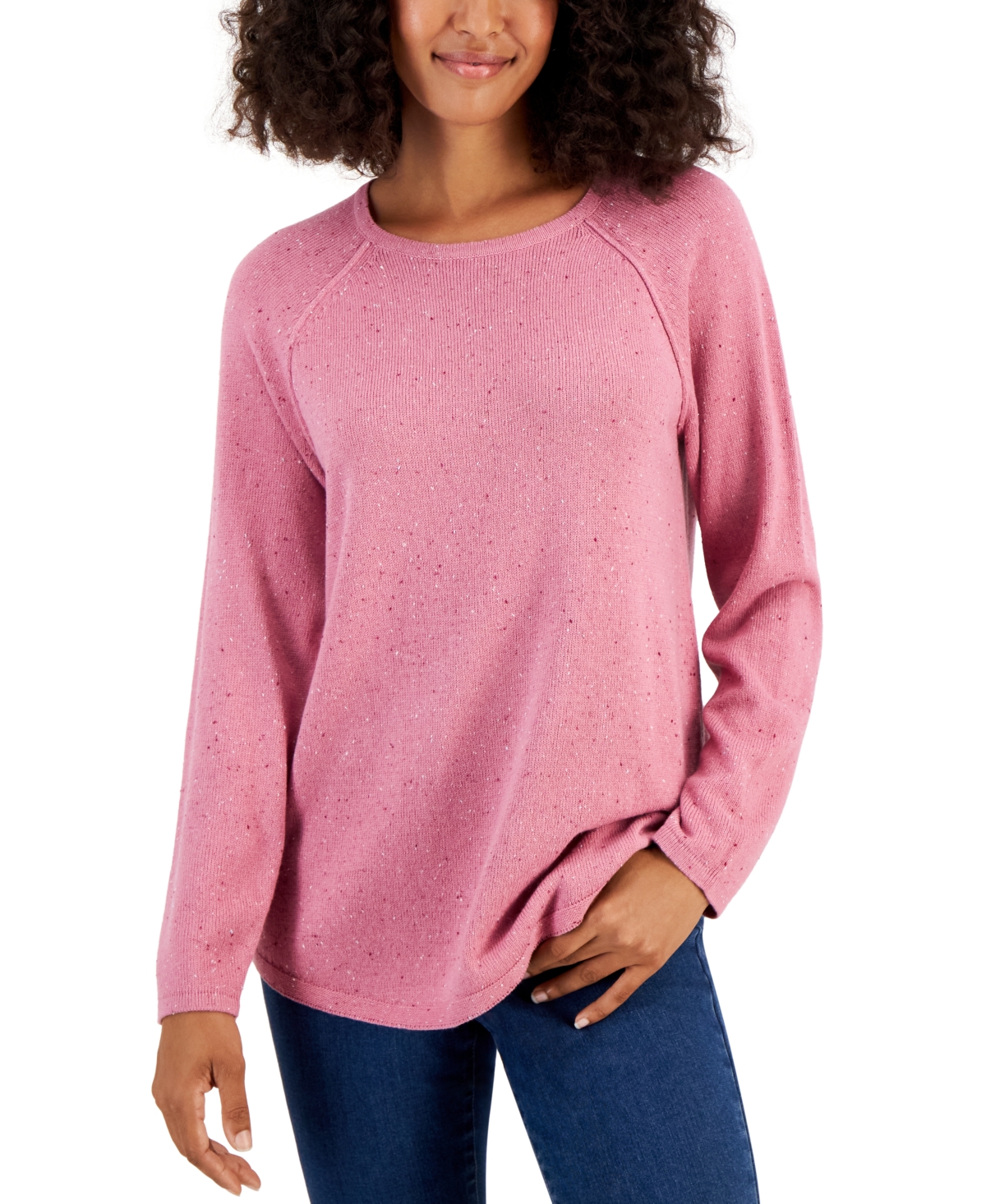 Karen scott discount curved hem sweater