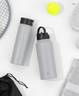 Water Bottle with Flip Lid, Sport Straw Lid, 22 oz