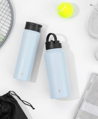 Water Bottle with Flip Lid, Sport Straw Lid, 32 oz