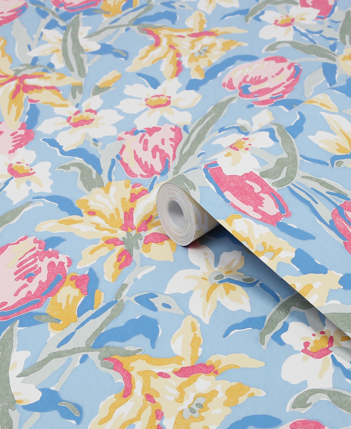 Shop Laura Ashley Tulips Removable Wallpaper In China Blue
