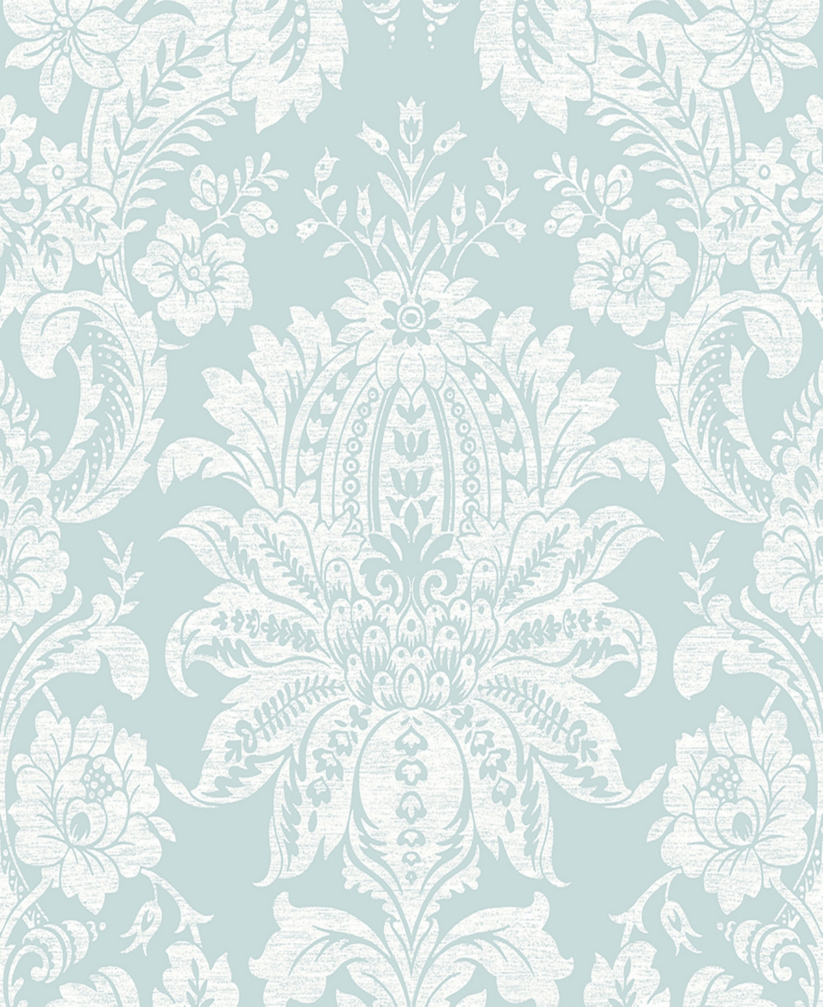 Shop Transform Damask Peel And Stick Wallpaper In Duck Egg