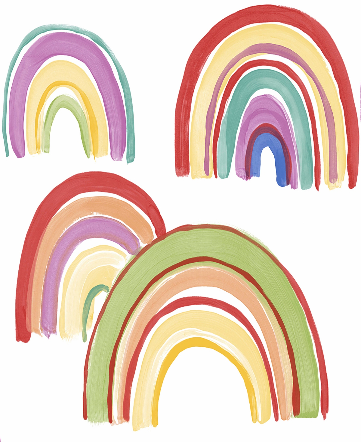 Shop Transform Rainbow Peel And Stick Wallpaper In Multi