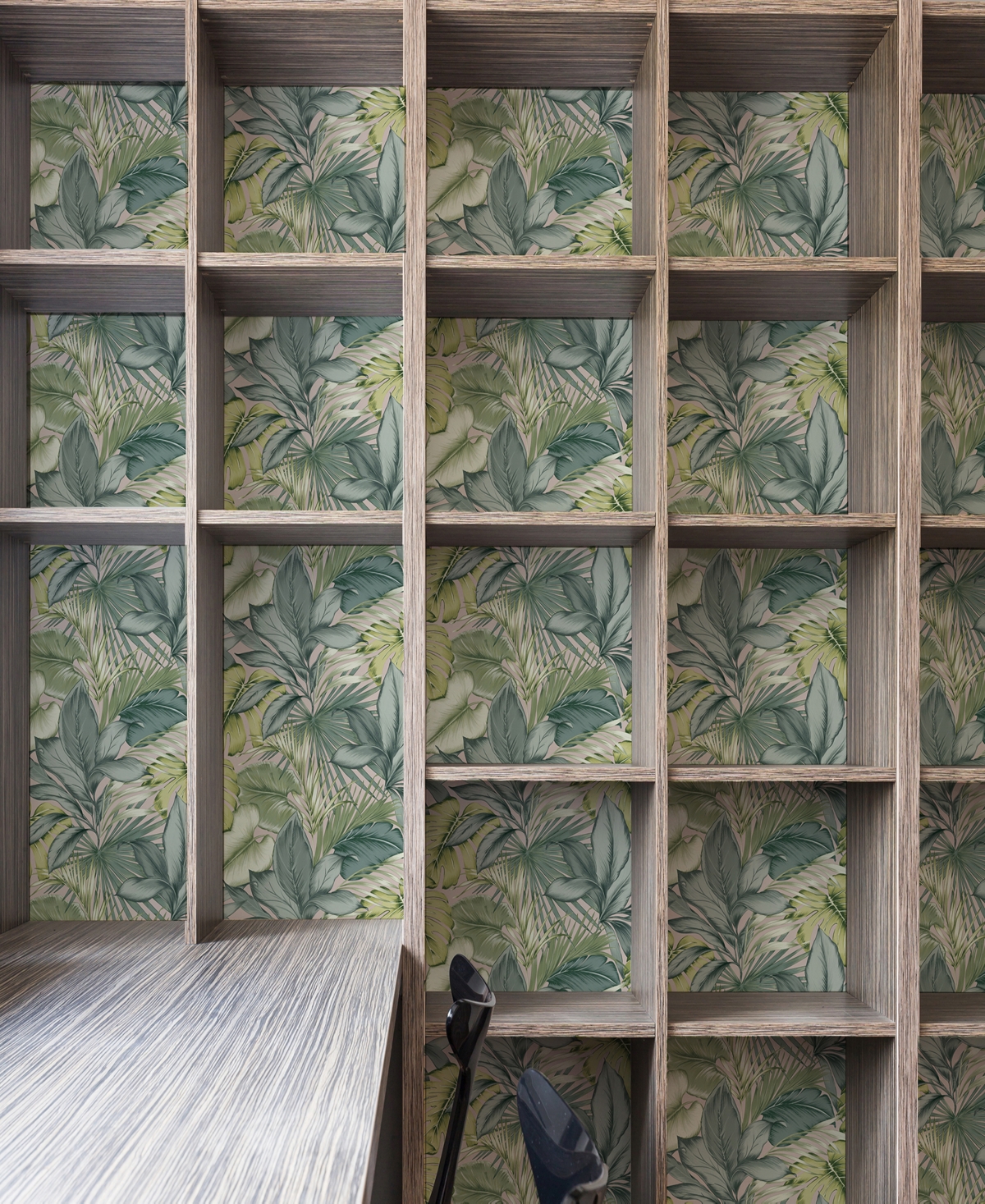 Shop Transform Lush Leaves Peel And Stick Wallpaper In Green