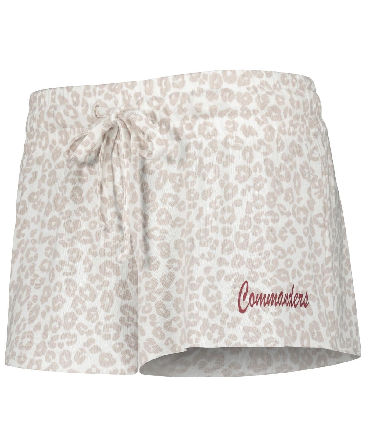 Women's Concepts Sport Cream Washington Commanders Montana Knit T-shirt and Shorts Sleep Set - Cream