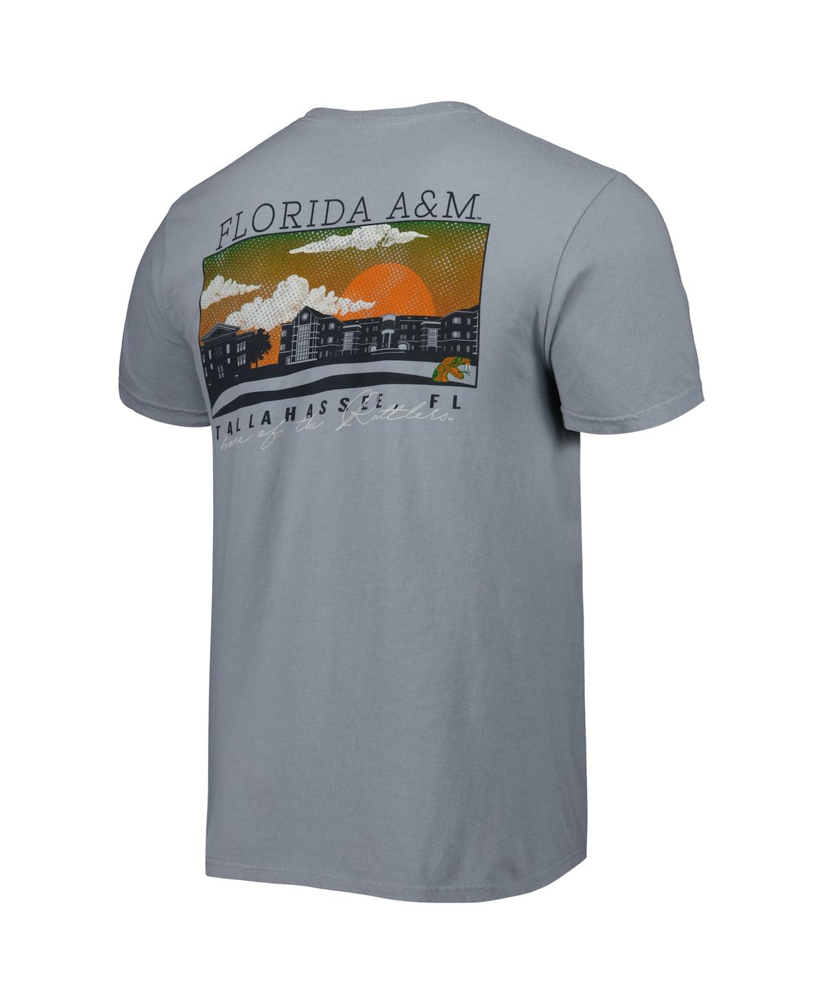 Image One Men's Gray Florida A&m Rattlers Campus Scenery Comfort Color T-shirt In Gray