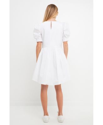 Women's High Low Knit Combo Dress