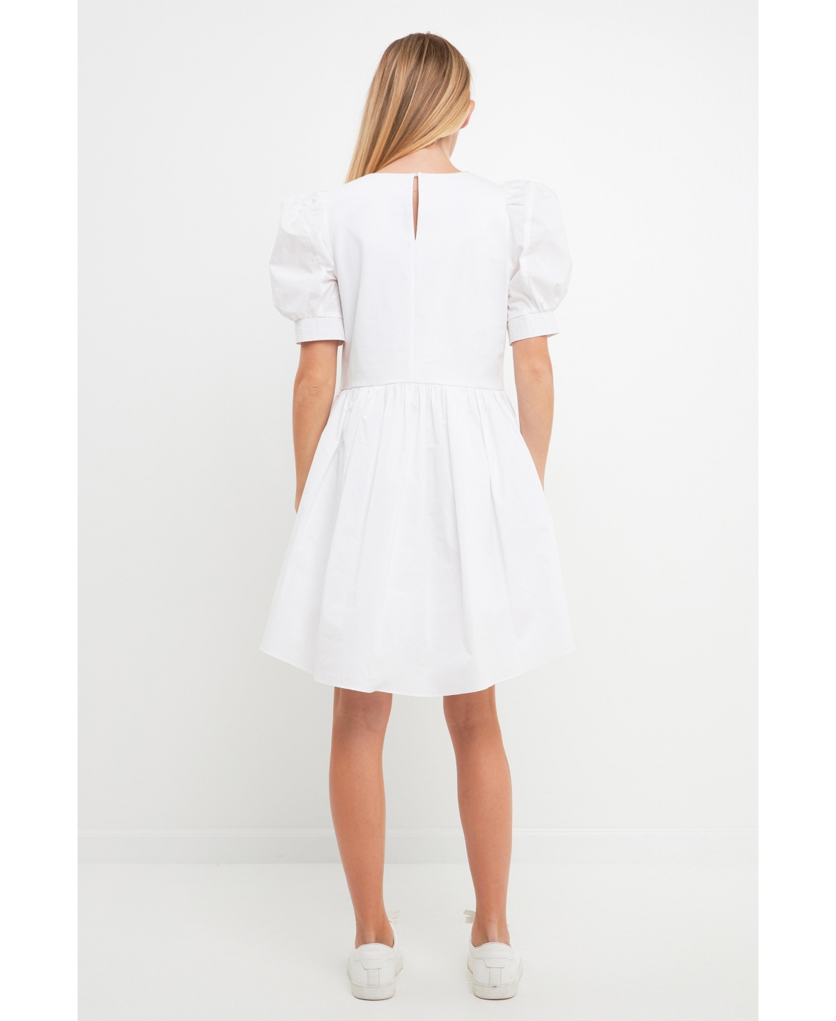 English Factory Women's High Low Knit Combo Dress