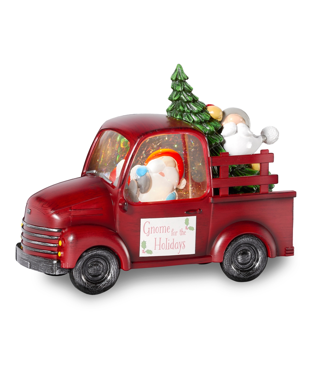 7.75" H Light Emitting Diode (Led) Swirl Truck, Gnomes - Multi Color