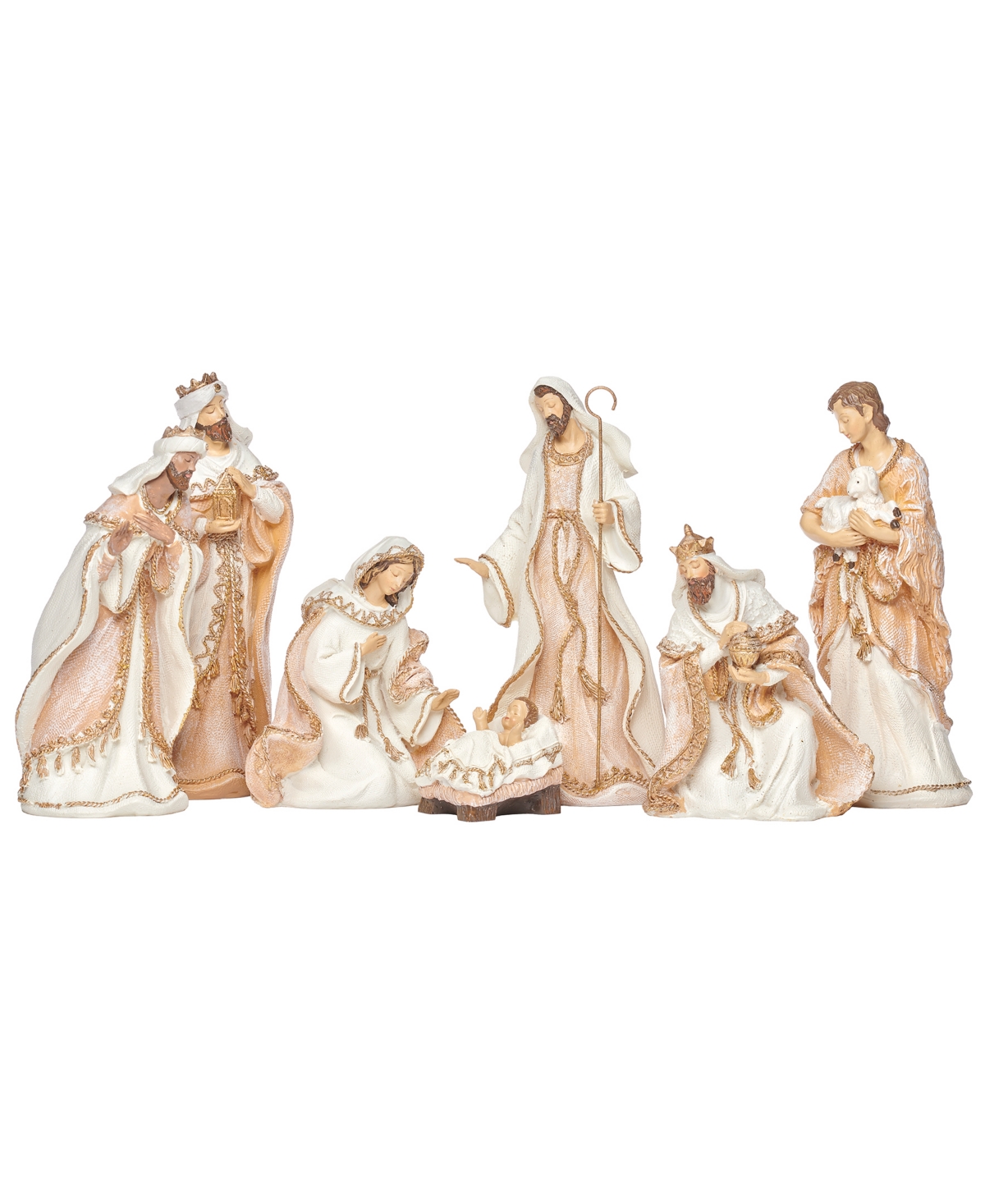 8.5" H 7 Piece Set Nativity Woven - Multi Color