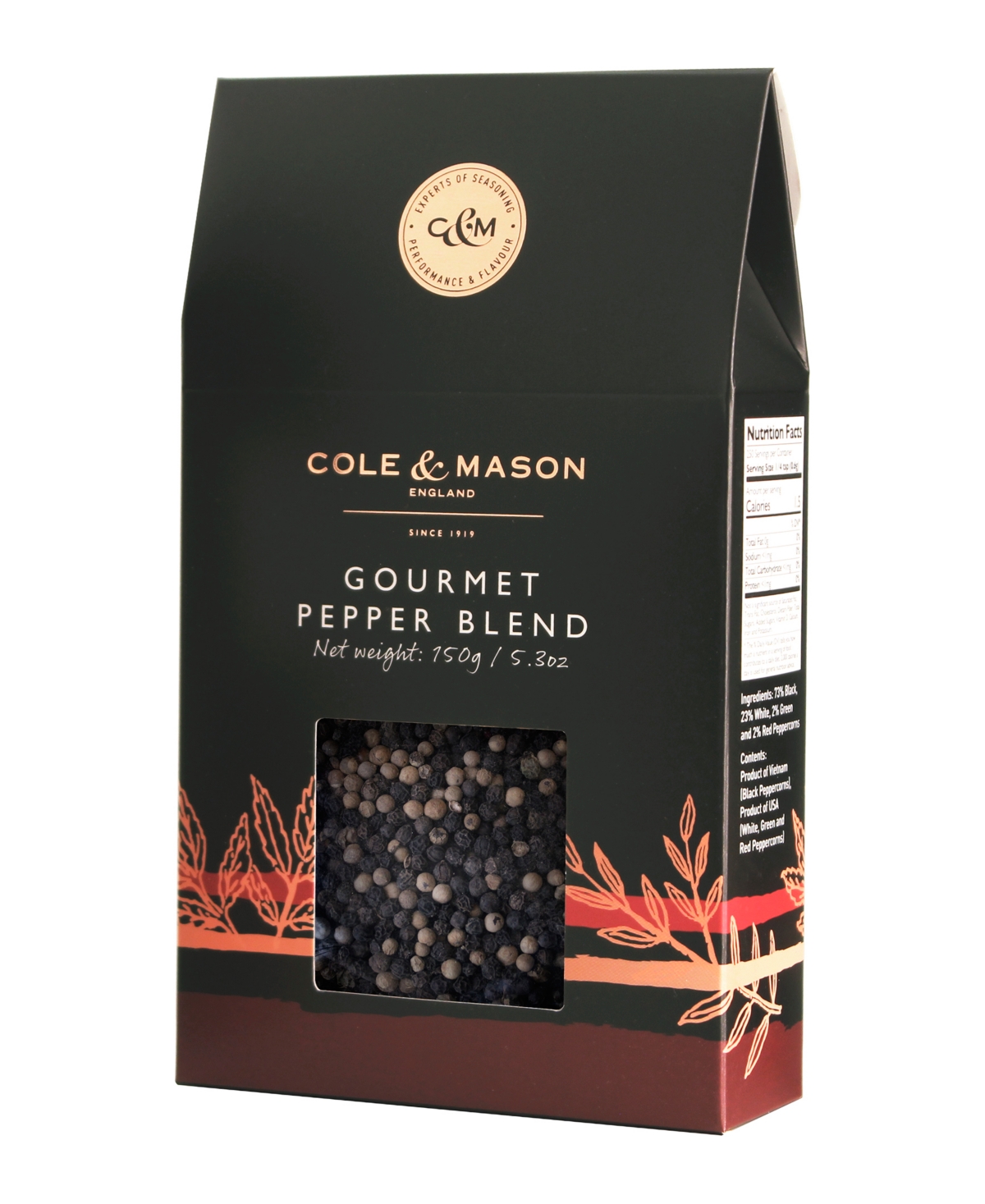 Cole & Mason Gourmet Pepper Blend Refill In Black