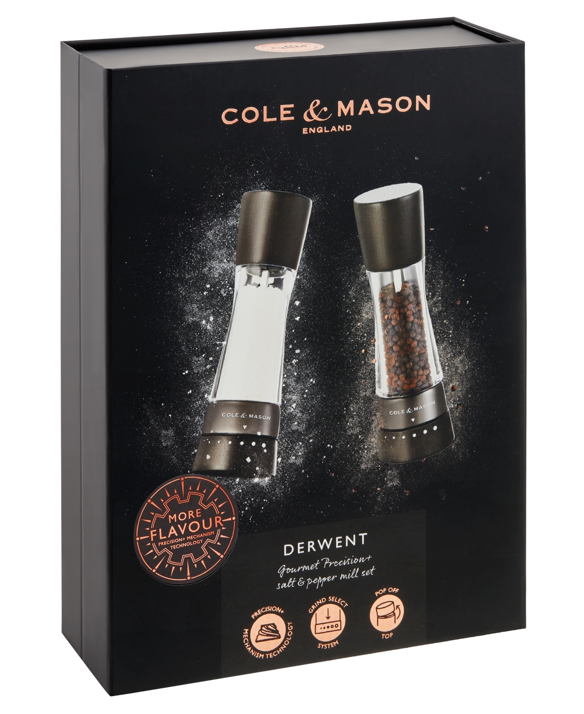 Cole & Mason 2 Piece Salt and Pepper Mill Derwent Wood Gift Set