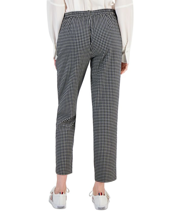 Tommy Hilfiger Women's Plaid Skinny-Fit Ankle Pants - Macy's