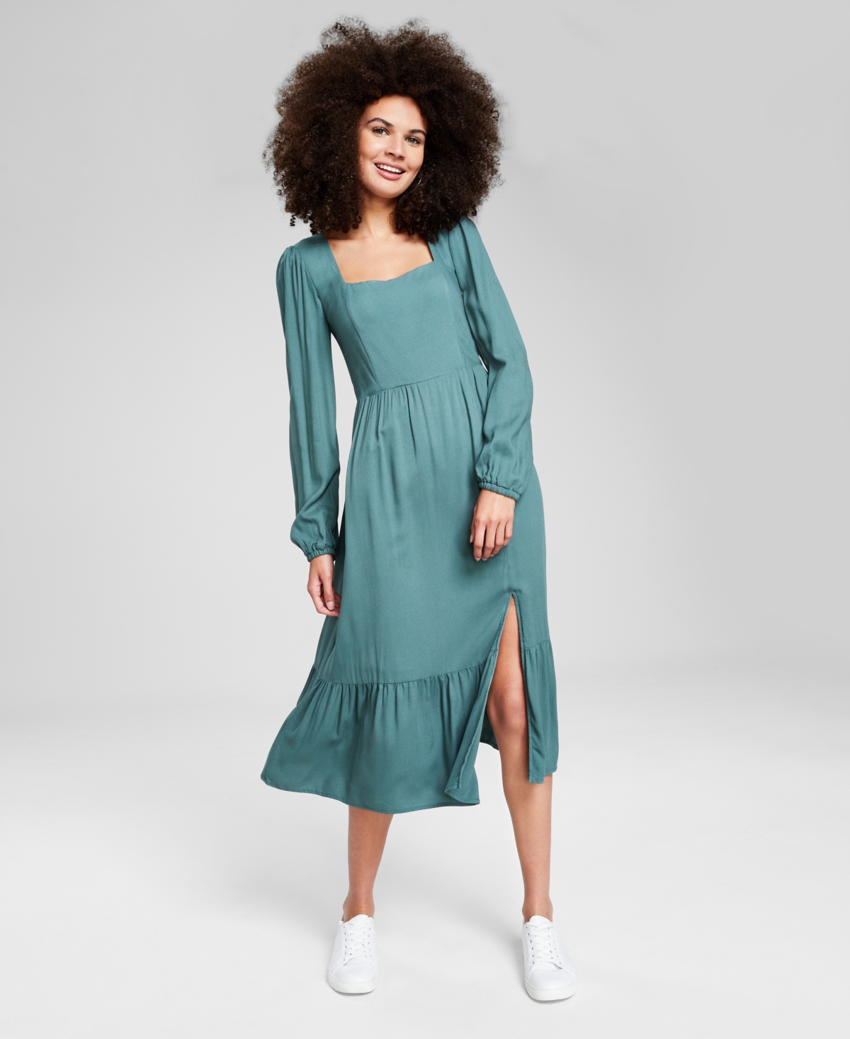 And Now This Women's Square-neck Tiered Dress In Meadowland