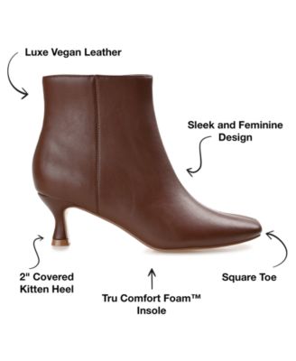 Women's Kelssa Square Toe Kitten Heel Dress Booties