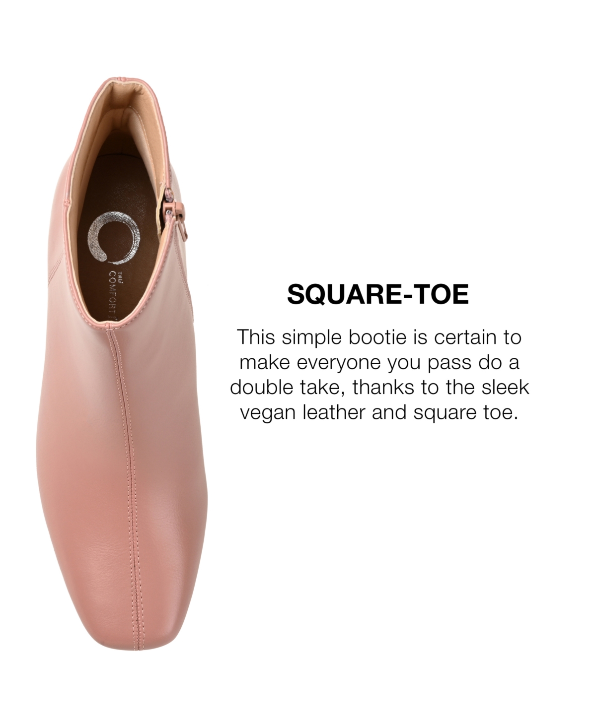 Journee Collection Women's Kelssa Square Toe Kitten Heel Dress Booties