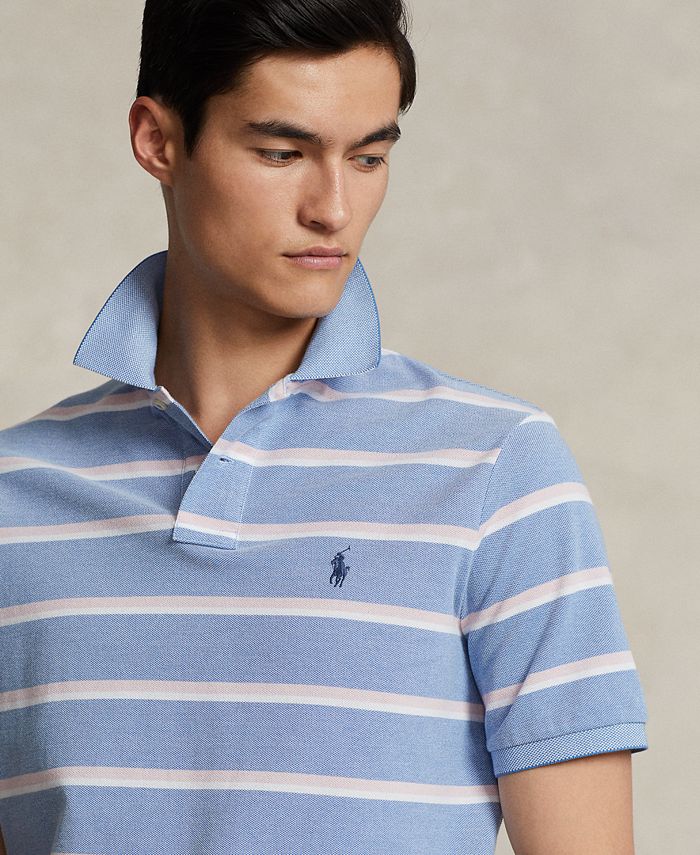 Polo Ralph Lauren Mens Cotton Classic Fit Striped Mesh Polo Shirt Macys 