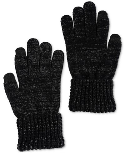 Buy Cuddl Duds Women's Lined Fleece Cinched-Back Mitten, Black, One Size at