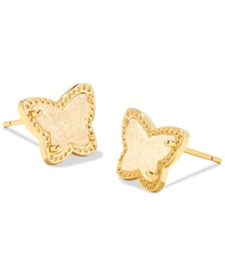 Kendra Scott - 14k Gold-Plated Drusy Stone Butterfly Stud Earrings