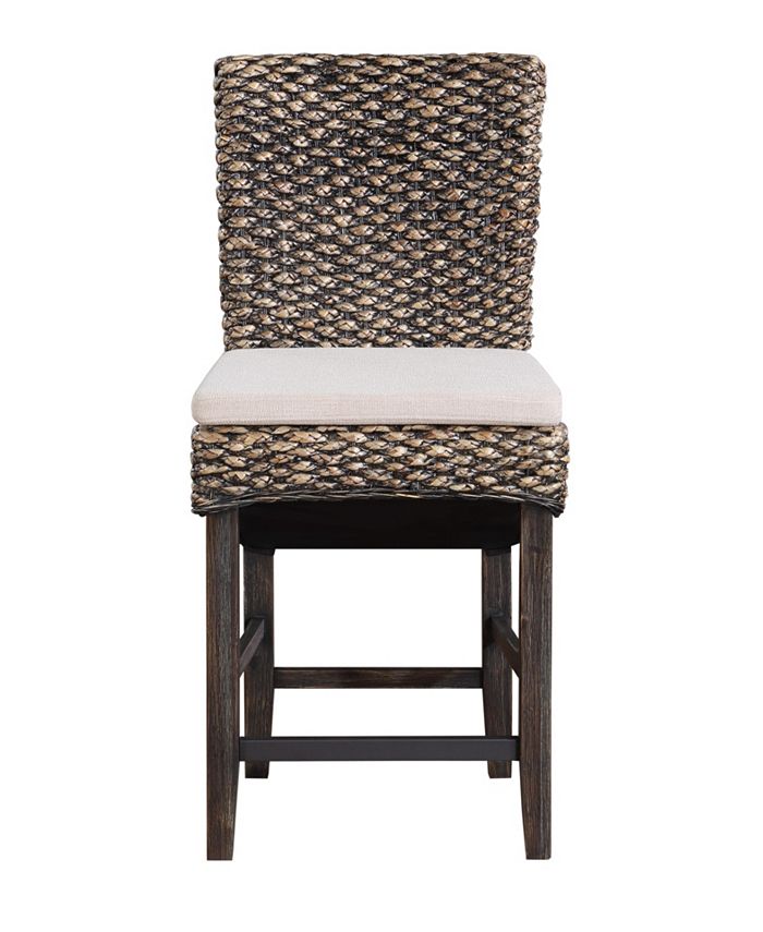 Coast to Coast Quest Coastal Seagrass Counter Height Dining Barstools