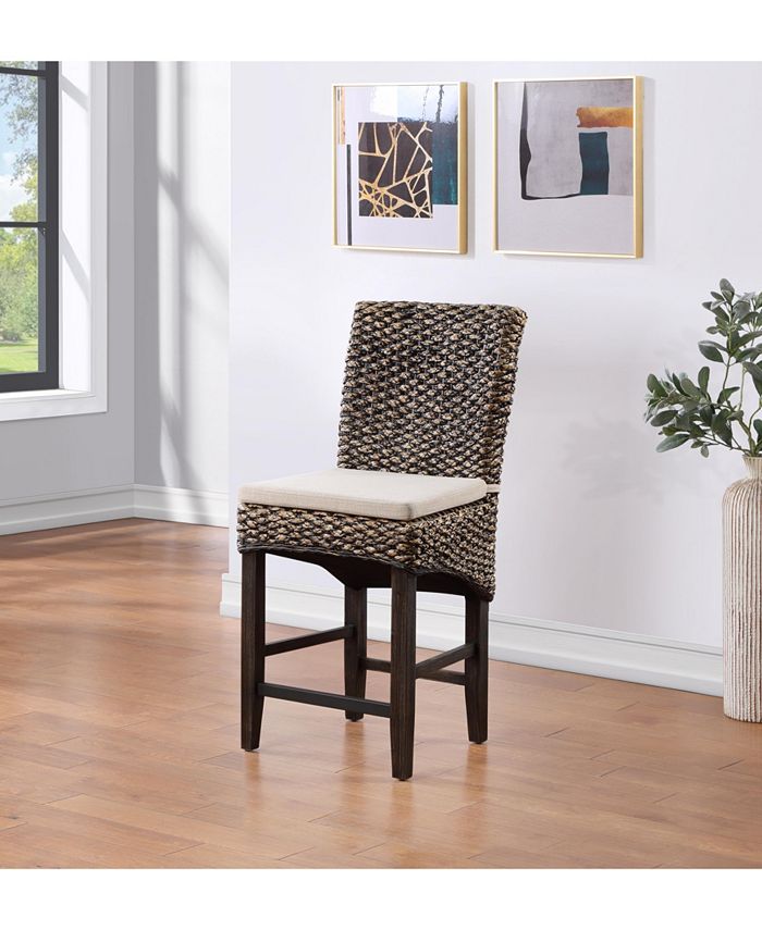Coast to Coast Quest Coastal Seagrass Counter Height Dining Barstools