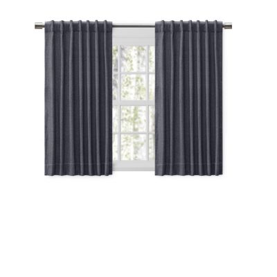 Chevron 80C/20P Sustainable Unlined Rod Pocket w/Back Tabs Curtain Panel 48"W x 54"L